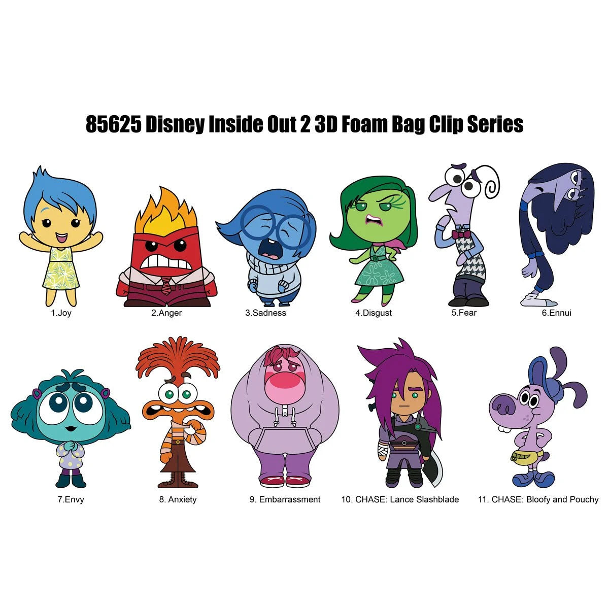 Inside Out 2 3D Foam Bag Clip