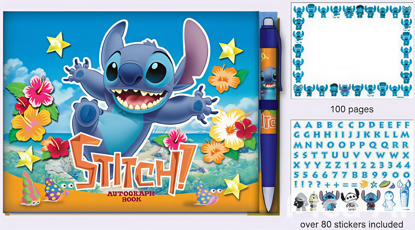 Stitch Deluxe Autograph Book with Pen