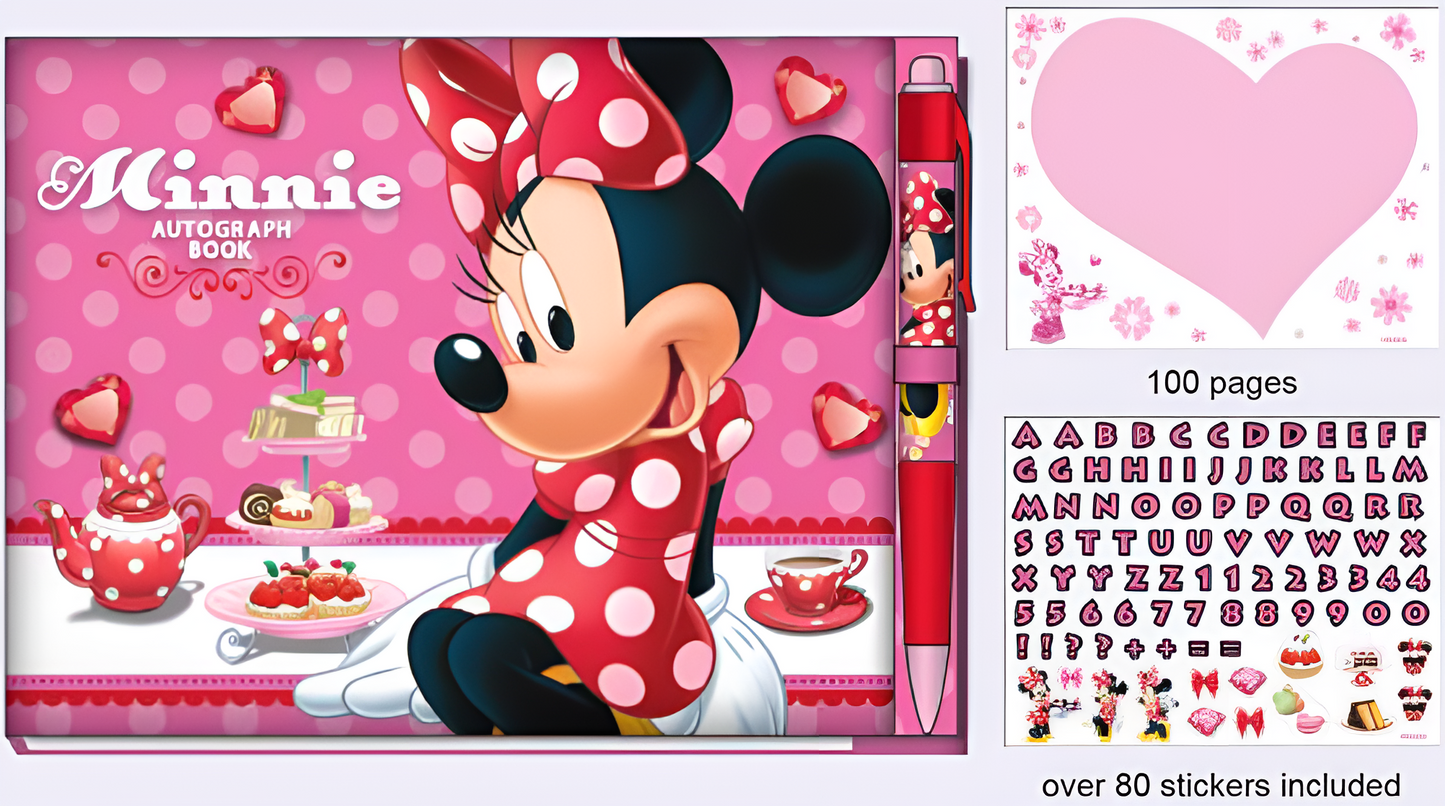 Minnie Deluxe Autograph Book with Pen