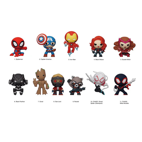 Marvel 85th Core Comic 3D Foam Bag Clip