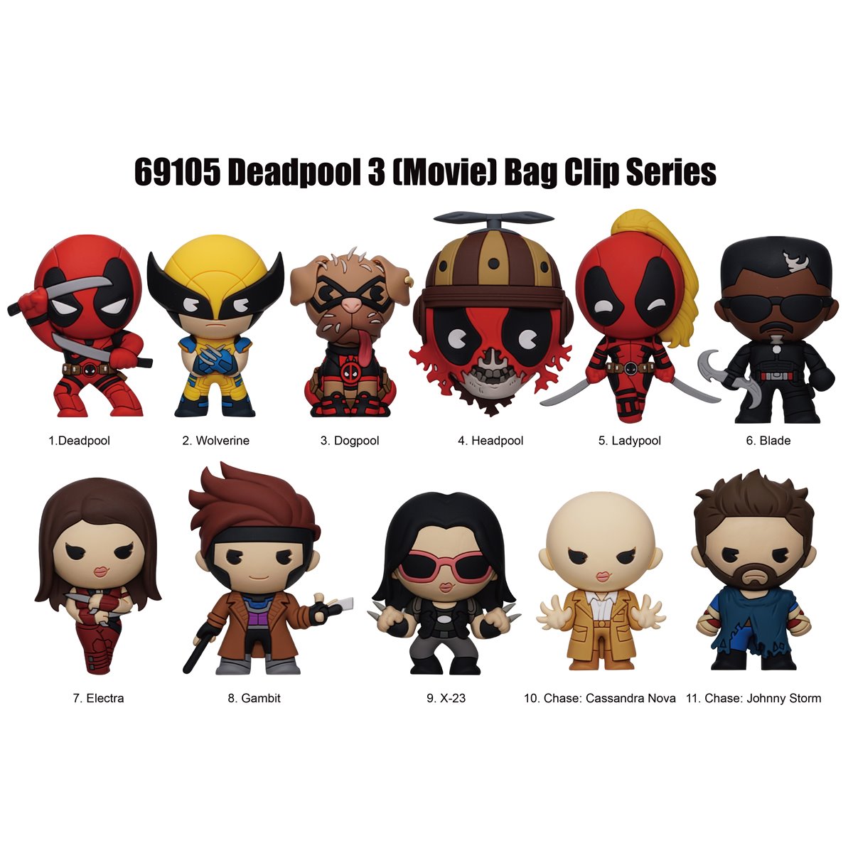 Deadpool Movie 3D Foam Bag Clip