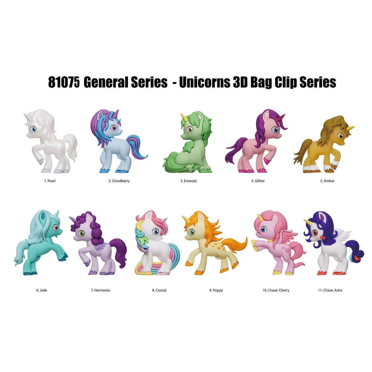 Unicorns 3D Foam Bag Clip