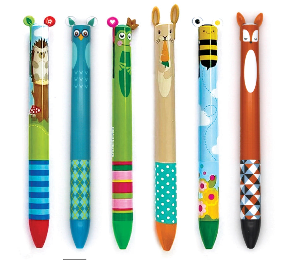 Twice As Nice Woodland 2 Color Click Pen Display of 30