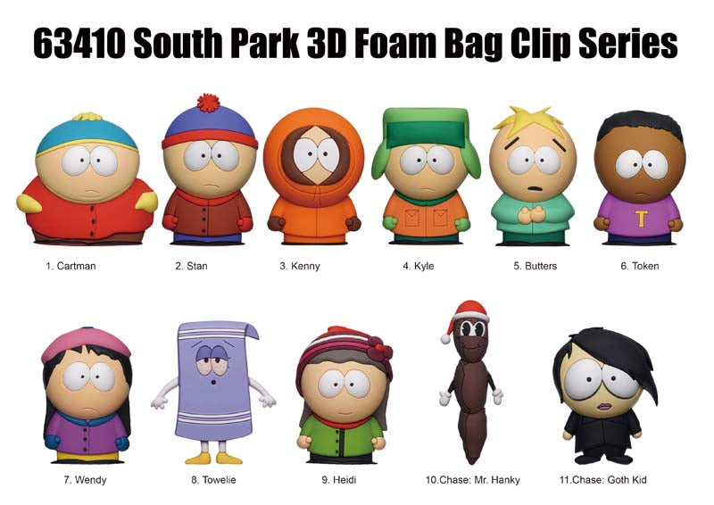 South Park 3D Foam Bag Clip, Series 1