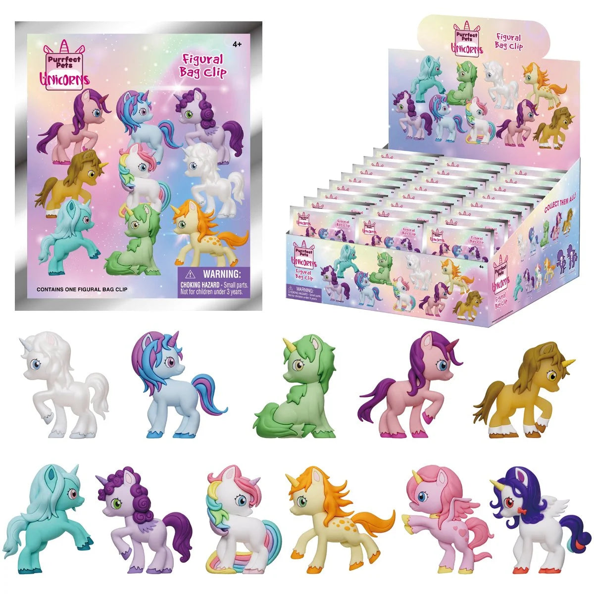 Unicorns 3D Foam Bag Clip