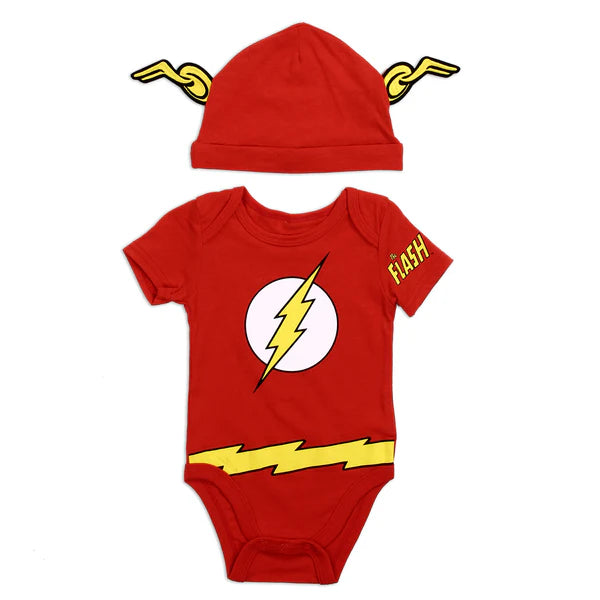 THE FLASH Boys Creeper & Hat Set