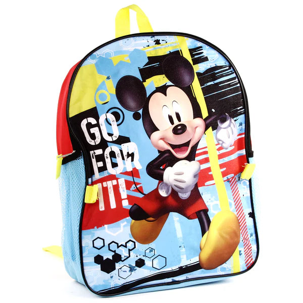 MICKEY MOUSE 16" Backpack W/ Lunch Bag