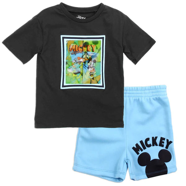 MICKEY MOUSE Boys 2-Piece Short Set with Lenticular Patch