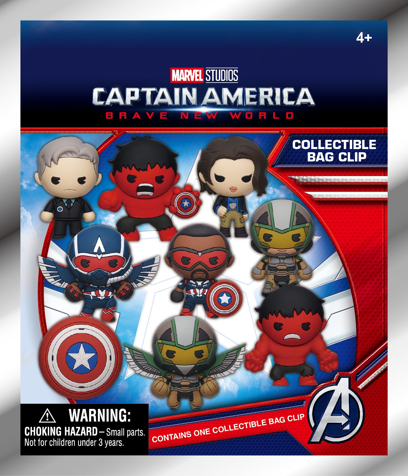 Captain America Brave New World (M) 3D Foam Bag Clip