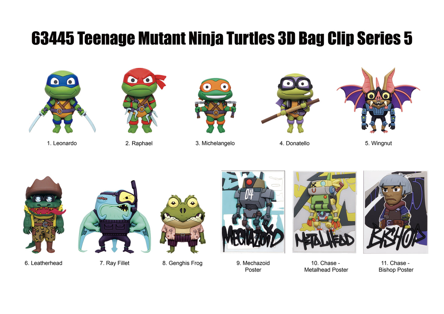 TMNT Classic 3D Foam Bag Clip