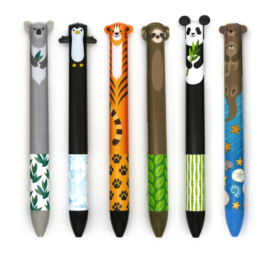 Twice As Nice Cute Creatures 2 Color Click Pen Display of 30
