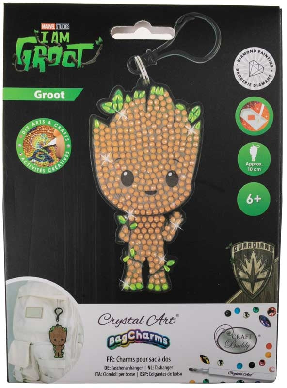 CRAFT BUDDY - GROOT CRYSTAL ART BAG CHARM