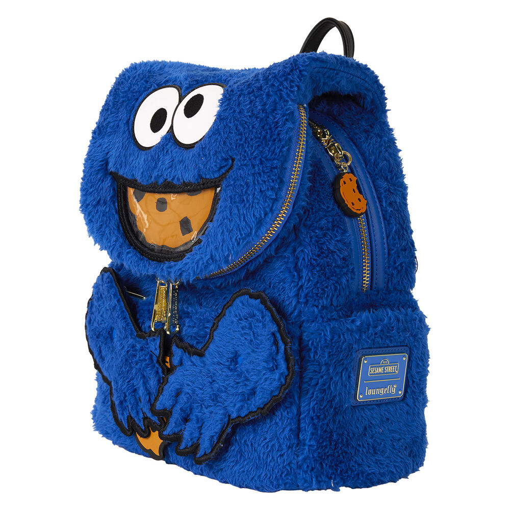 Loungefly Sesame Street Cookie Monster Plush backpack & purse