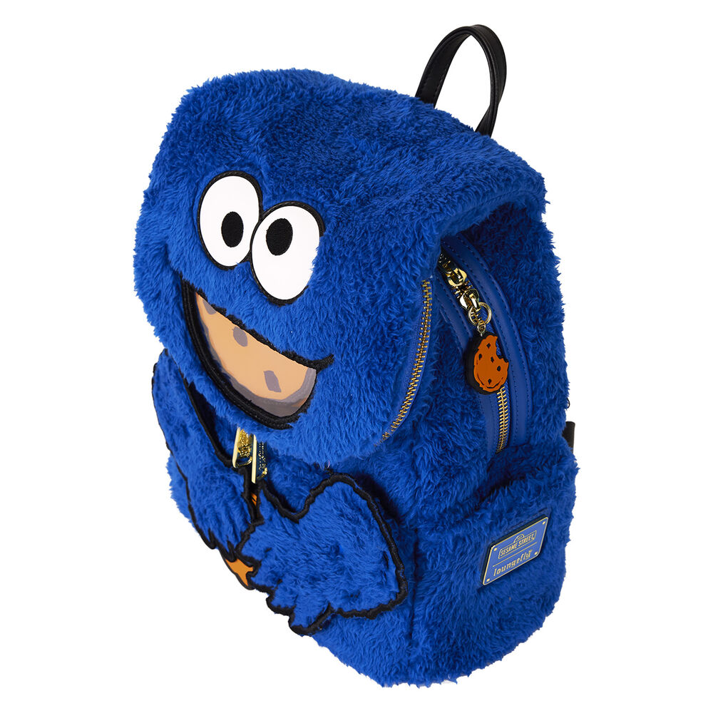 Loungefly Sesame Street Cookie Monster Plush backpack & purse