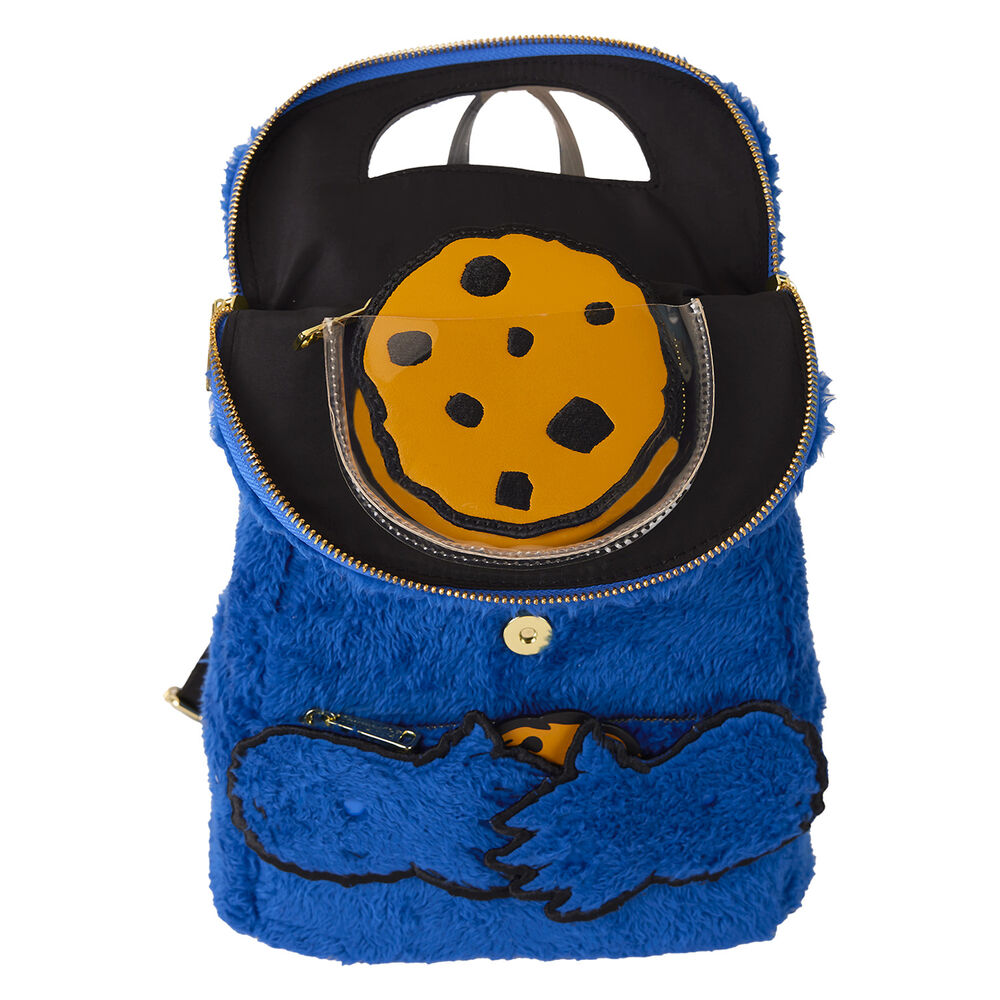 Loungefly Sesame Street Cookie Monster Plush backpack & purse