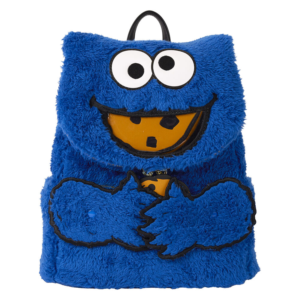 Loungefly Sesame Street Cookie Monster Plush backpack & purse
