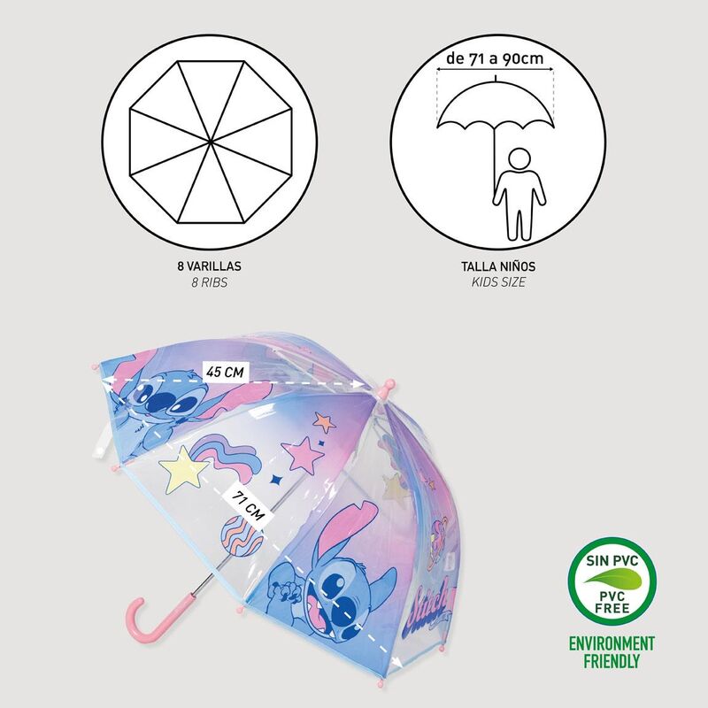 Disney Stitch manual bubble umbrella