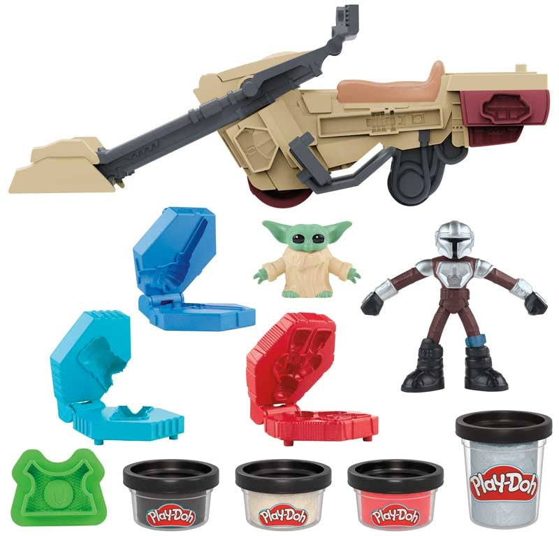 PLAY-DOH STAR WARS MANDALORIAN & GROGU SPEEDER