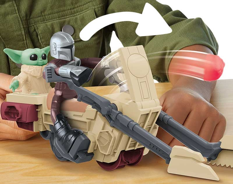 PLAY-DOH STAR WARS MANDALORIAN & GROGU SPEEDER