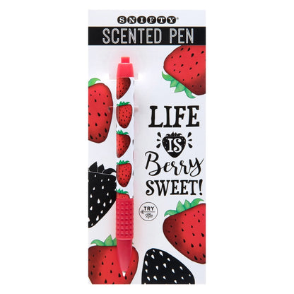 Strawberry Scented Pen Carded - Set of 6