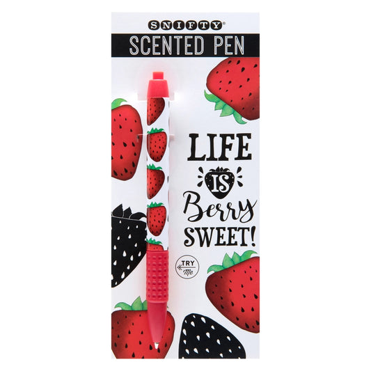 Strawberry Scented Pen Carded - Set of 6