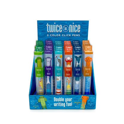 Twice As Nice Sea Life 2 Color Click Pen Display of 30