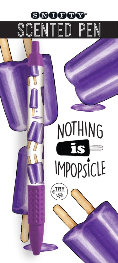 Grape Popsicle Scented Pen Carded - Set of 6