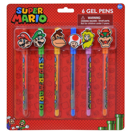 Mario 6pk Gel Pens