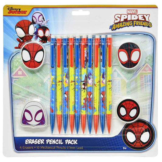 Spidey & Friends 10pk Mechanical Pencils with 4 Shaped Erasers