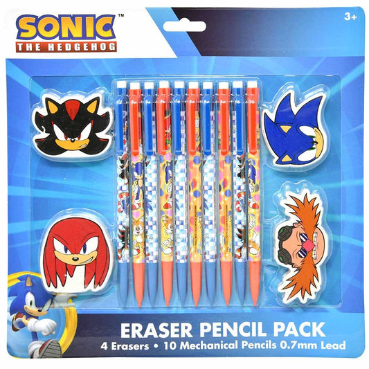 Sonic 10pk Mechanical Pencils with 4 Shaped Erasers