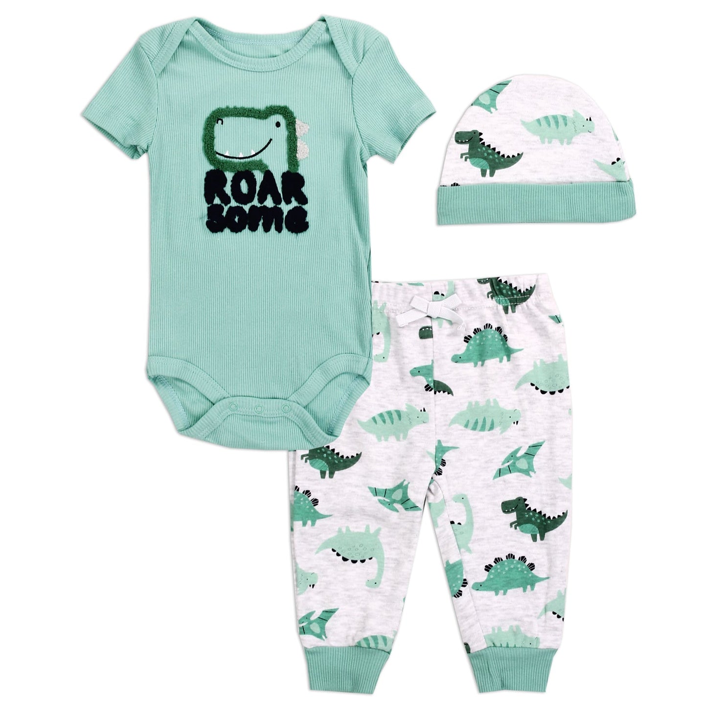 BON BEBE Boys Set Includes: Creeper, Pant, and matching Hat