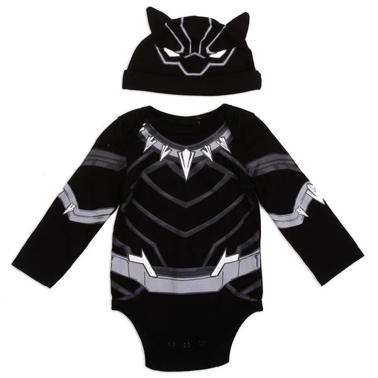 BLACK PANTHER Boys Creeper & Hat Set