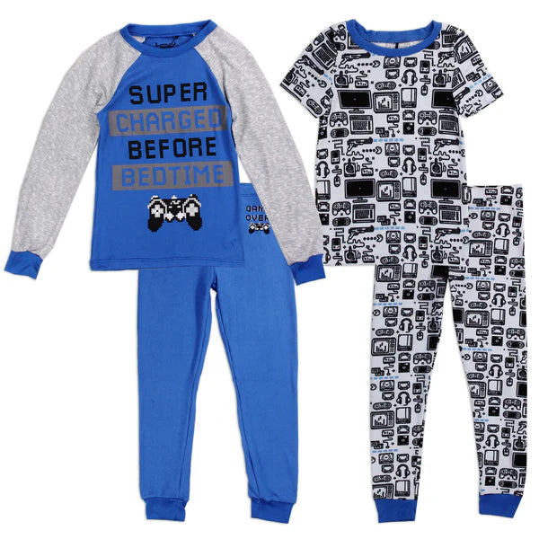 Boys 4-Piece Pajama Set