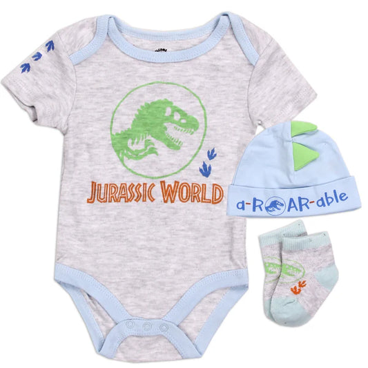 JURASSIC WORLD Boys Newborn 3-Piece Set