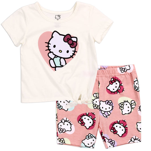 HELLO KITTY Girls 2-Piece Bike Short Set
