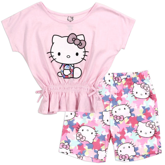 HELLO KITTY Girls 2-Piece Bike Short Set