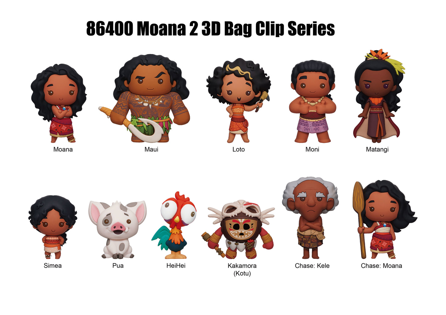Moana 2 3D Foam Bag Clip