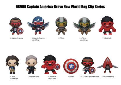 Captain America Brave New World  (M) 3D Foam Bag Clip