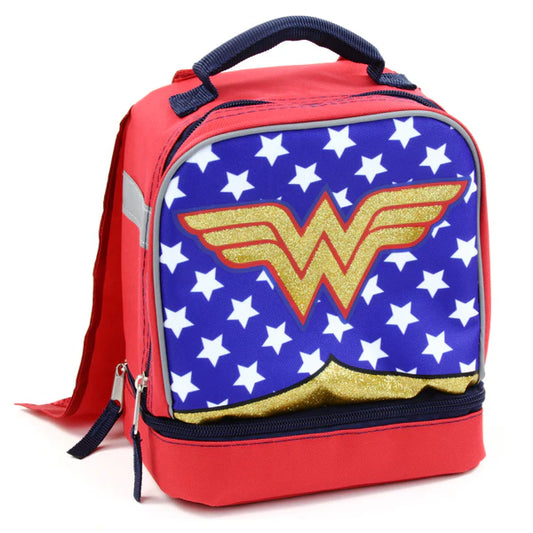 WONDER WOMAN Drop Bottom Lunch Bag With Cape