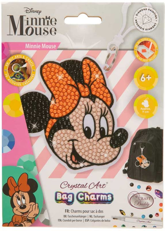 CRAFT BUDDY - MINNIE MOUSE CRYSTAL ART BAG CHARM