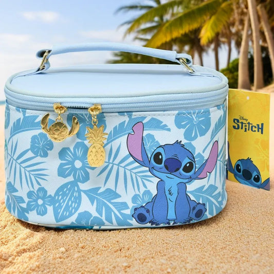 Stitch Oval PU Cosmetic Bag