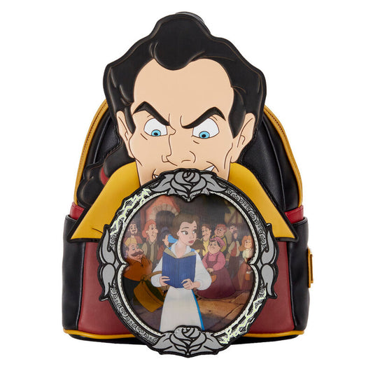 Loungefly Disney Beauty and the Beast Villains Gaston Scene backpack