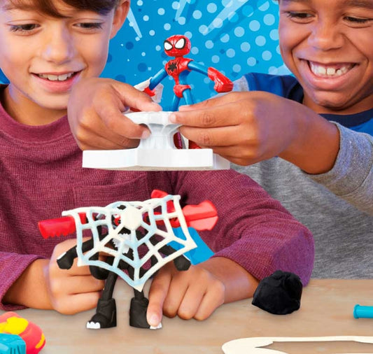 PLAY-DOH SPIDERMAN LAUNCH AND SLICE BATTLE